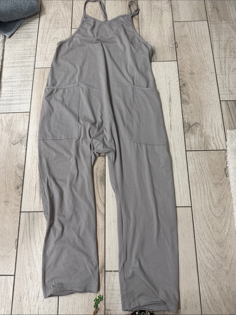 Target Soft Gray Sleeveless Jumpsuit with Pockets
